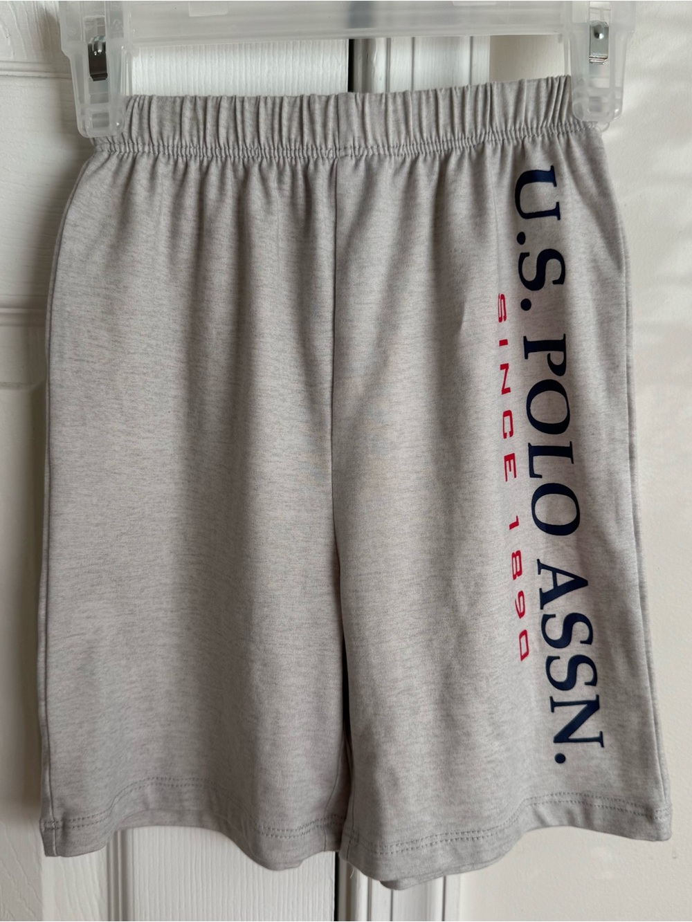 US Polo Assn Boys Pajama Set 6/7 Red Tie Dye USA Shirt Gray Shorts SleepWear New - Picture 10 of 16